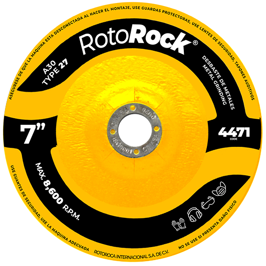 4471 DISCO DESBASTE TIPO 27 7" X 1/4" X 7/8" A30