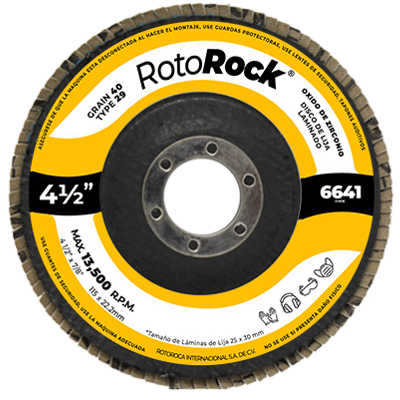 6641 DISCO LAMINADO T29 OXIDO DE ZIRCONIO 4.5" X 7/8" G40