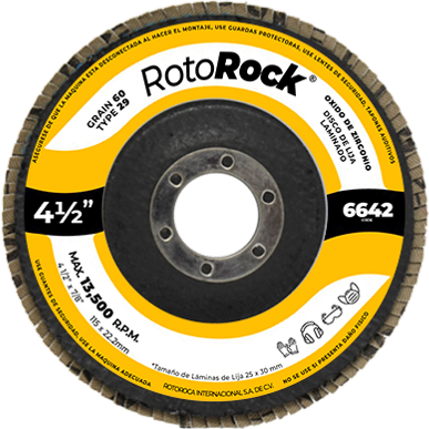 6642 DISCO LAMINADO T29 OXIDO DE ZIRCONIO 4.5" X 7/8" G60