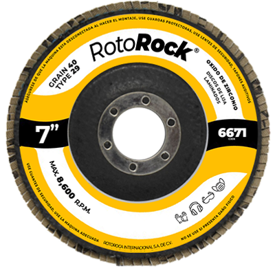 6671 DISCO LAMINADO T29 OXIDO DE ZIRCONIO 7" X 7/8" G40