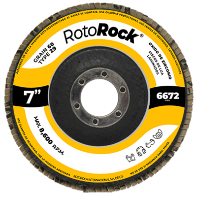 6672 DISCO LAMINADO T29 OXIDO DE ZIRCONIO 7" X 7/8" G60