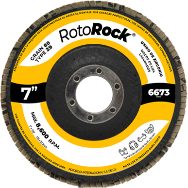 6673 DISCO LAMINADO T29 OXIDO DE ZIRCONIO 7" X 7/8" G80
