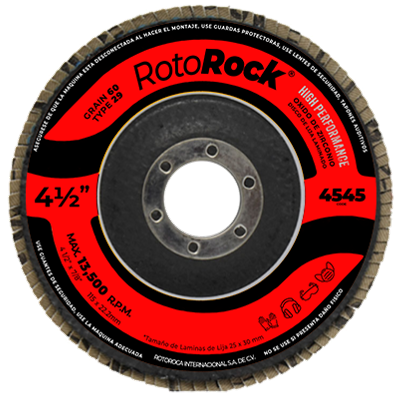 4545 DISCO LAMINADO T29 HIGH PERFORMANCE VSM OXIDO DE ZIRCONIO 4.5" X 7/8" G60