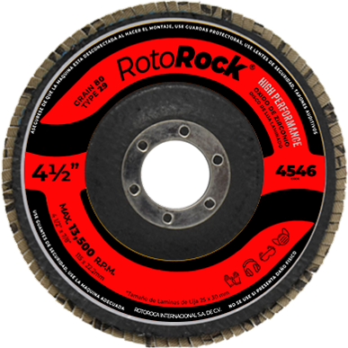 4546 DISCO LAMINADO T29 HIGH PERFORMANCE VSM OXIDO DE ZIRCONIO 4.5" X 7/8" G80